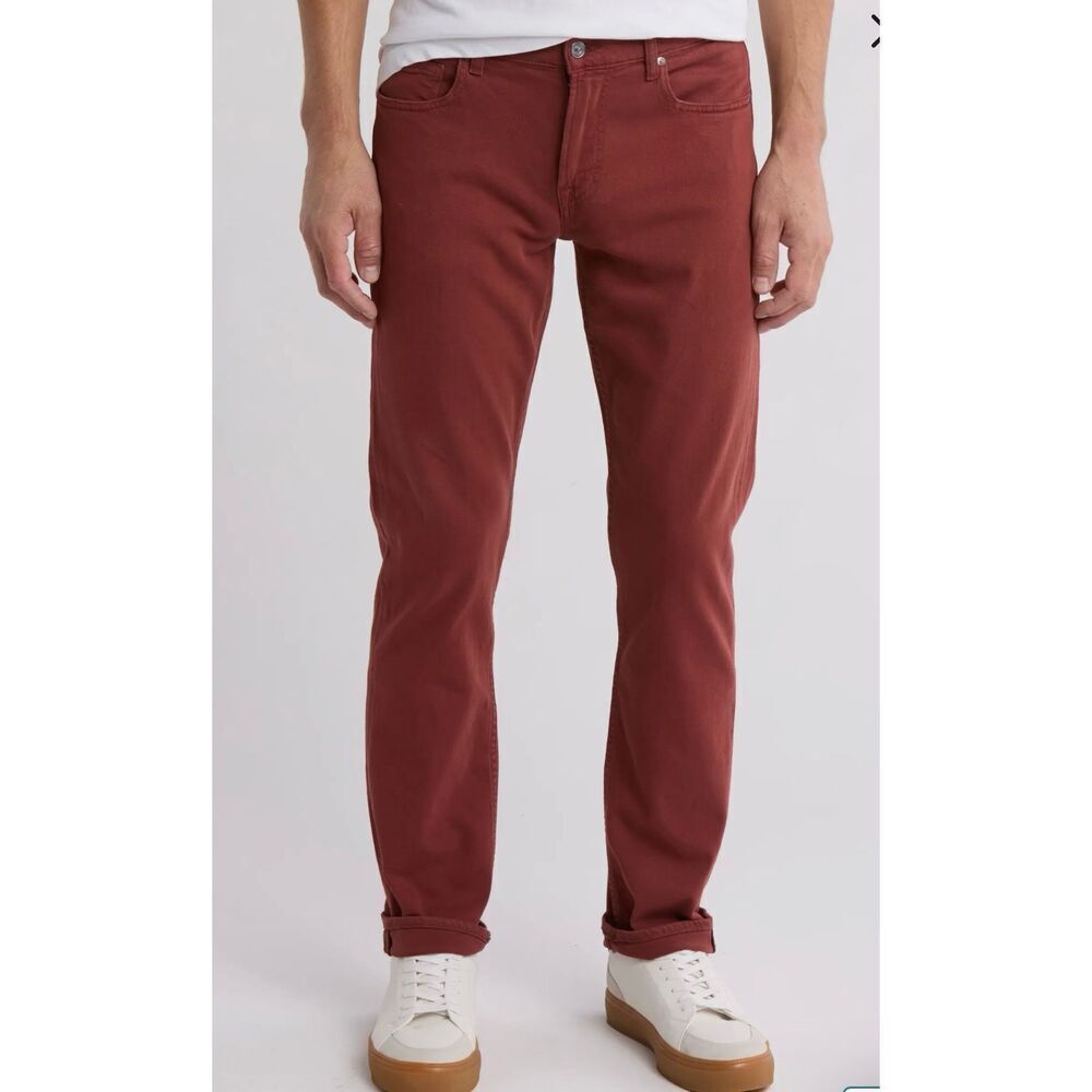 7 for all Mankind lux performance slimmy red jeans size 33